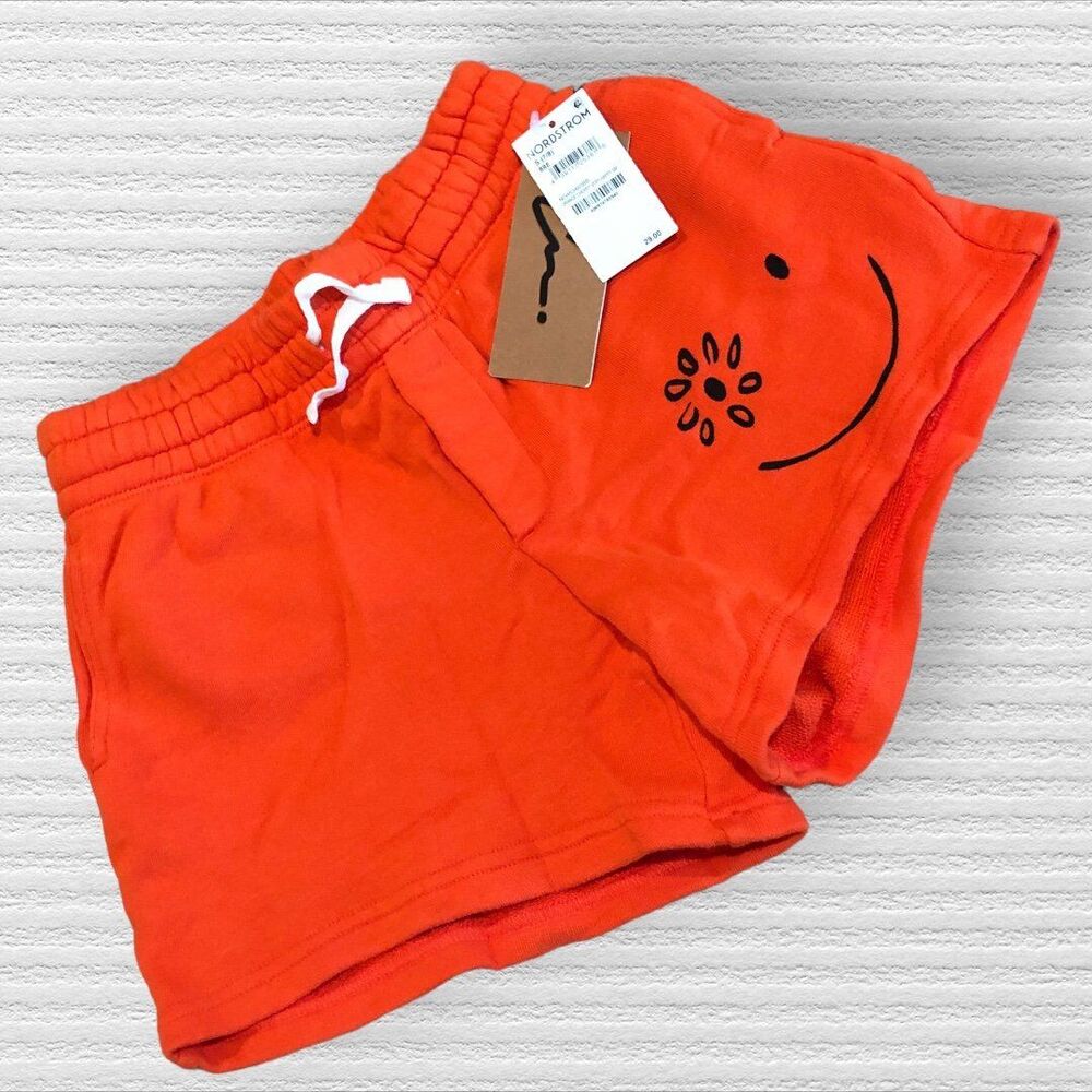 Nordstrom by Christina Martinez 7/8 Pull One Orange Sweat Shorts
